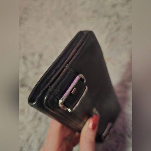 Prada Black & Silver Hardware Buckle Snap Long Wallet (EUC)(COA CARD) - Picture 9 of 12